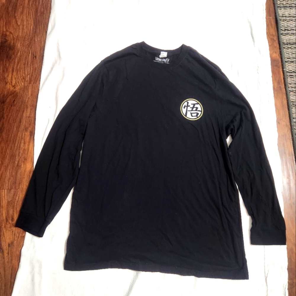 Men's DragonBall Z Kanji symbols long sleeve black t-shirt NWOT size 3xl